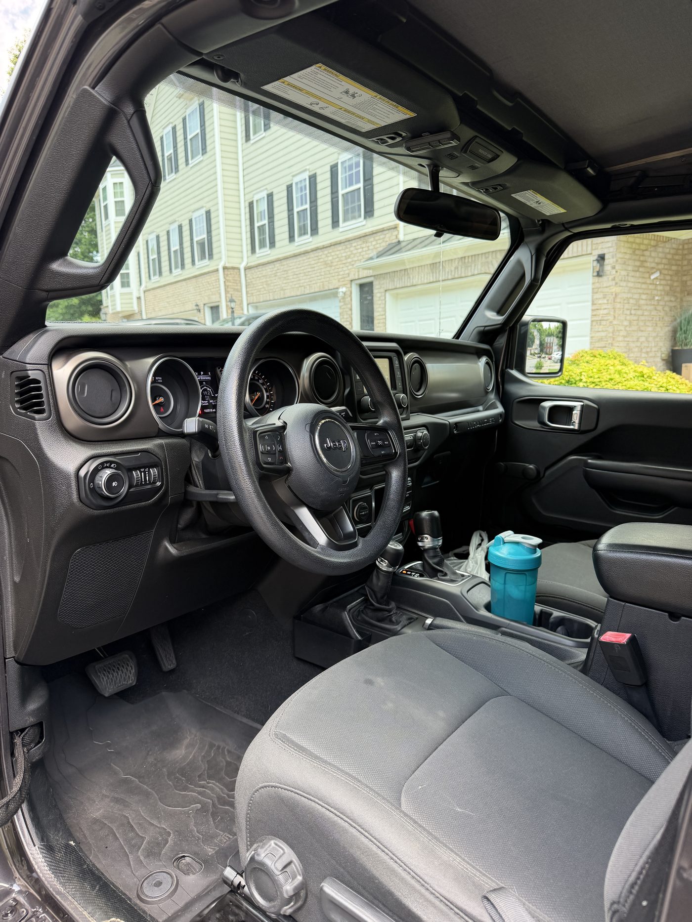 Detailed Jeep Wrangler driver-side interior, clean